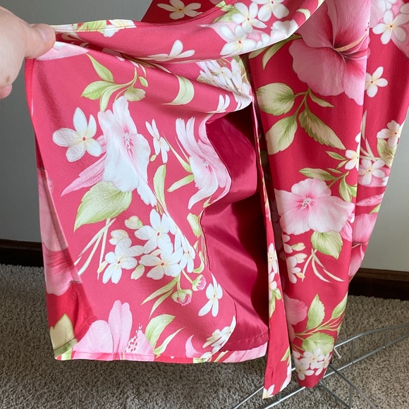 Maxi Silk Skirt Talbots Women's Size 8 Faux Wrap Floral Print - Pre-Owned - Picture 2 of 8